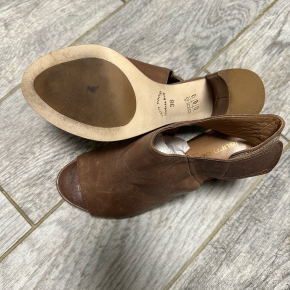 NEW Laura Bellariva Peep Bootie Italy Leather Size 6/36 - Picture 6 of 9